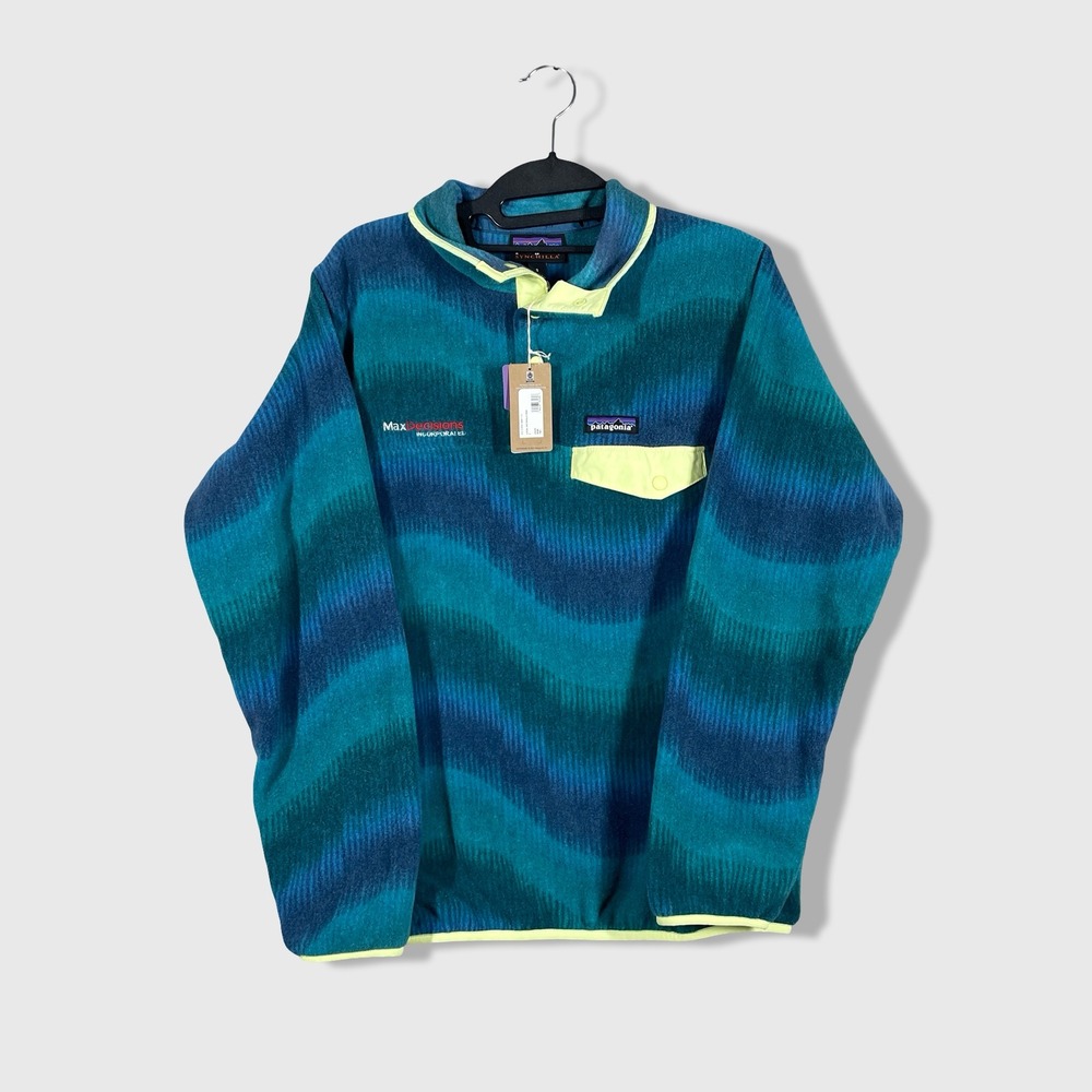 Patagonia Lightweight Synchilla Snap-T Pullover Womens Small Teal Gorpcore Retro